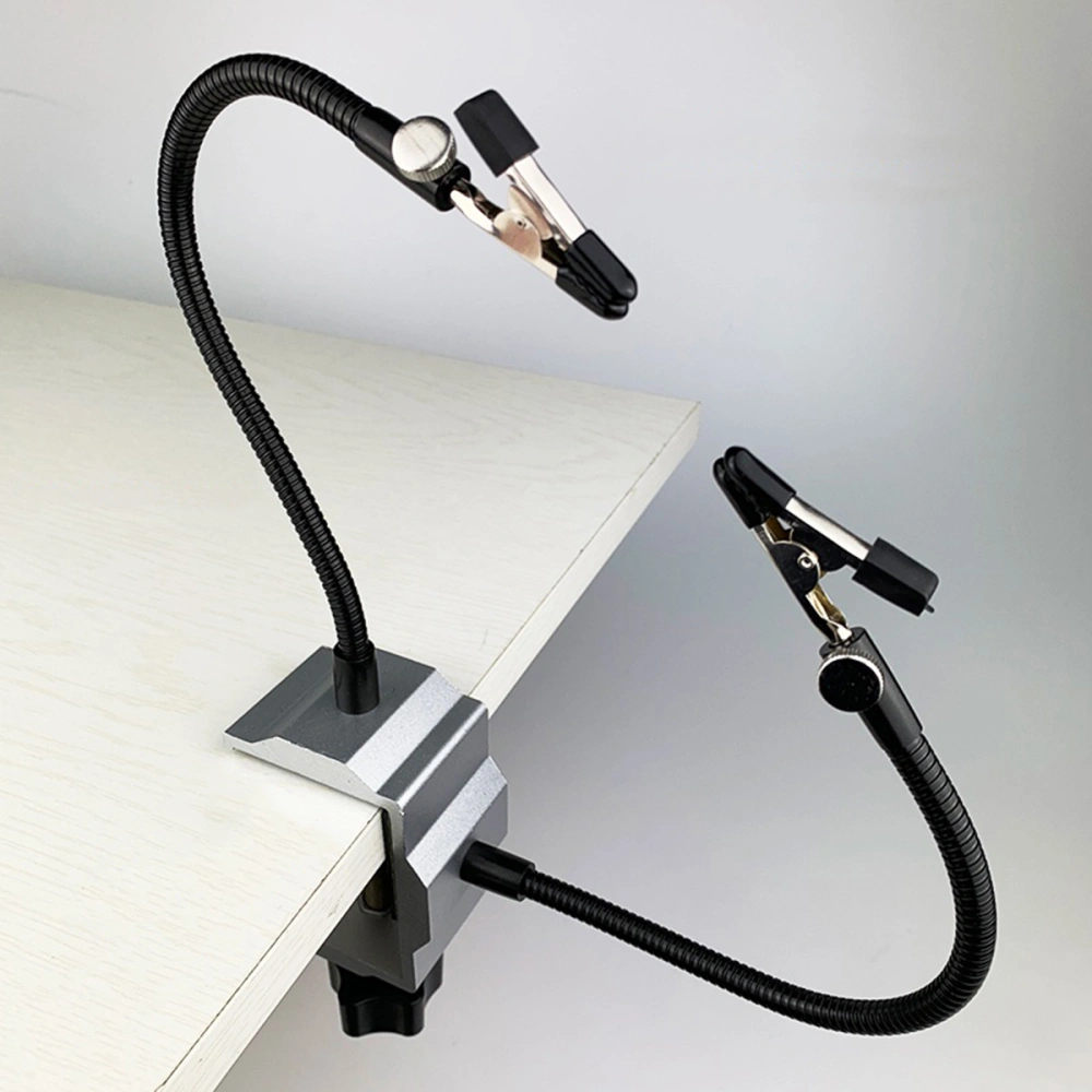 Electric Soldering Iron Rack Universal Arm Simple and Multifunctional Soldering Station Universal Arm Clips (Silver)