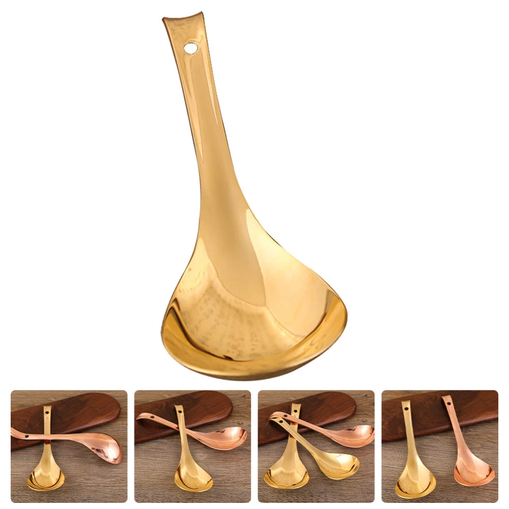 Non-stick Rice Spoon Practical Rice Spoon Kitchen Rice Scoop Brass Soup Spoon