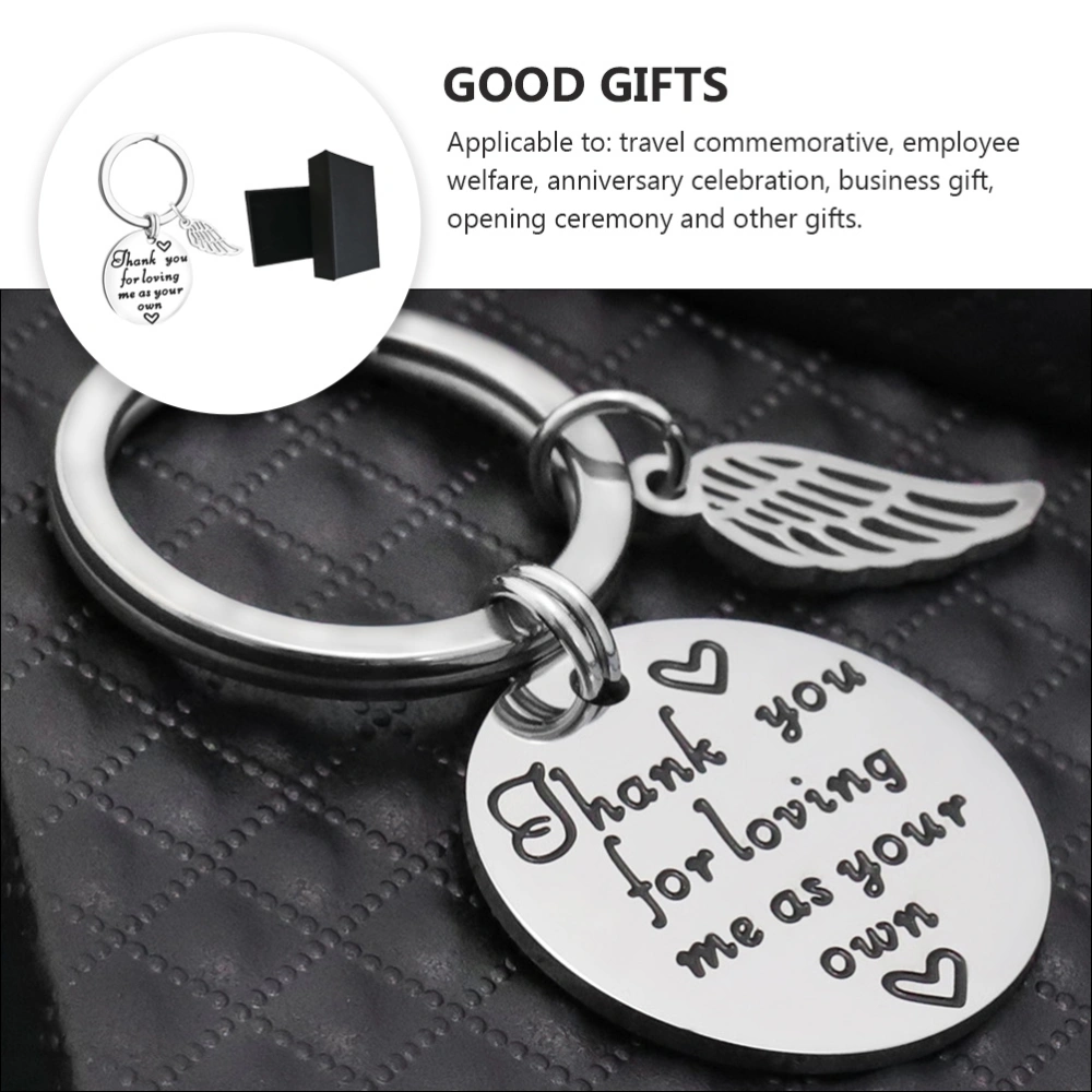 1Pc Key Chain Pendant Stainless Steel Key Ring Gift Creative Key Pendant