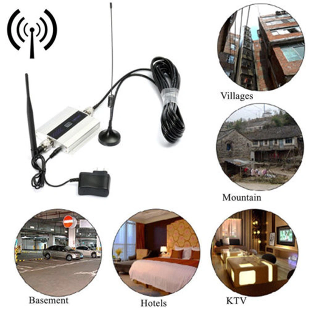 GSM 900MHz Cell Phone Signal Booster Repeater Mobile Signal Amplifier with Indoor Whip Antenna Kit for Home Office Basement Warehouse (US Plug)