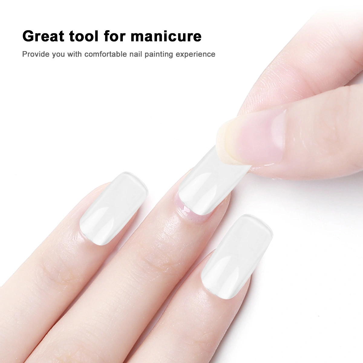 600 Pcs False Nails Clear Nail Tips French Nail Tips (White)