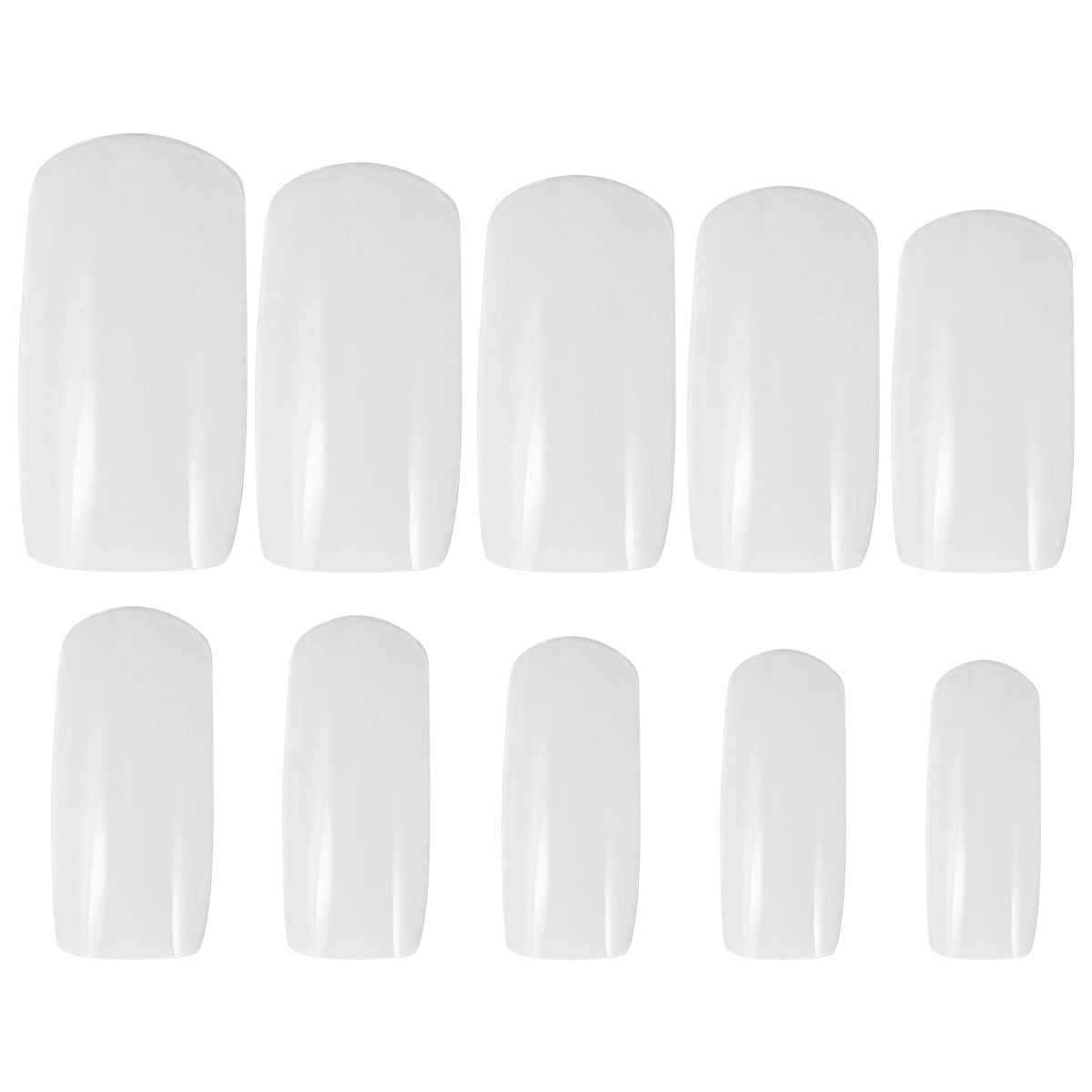 600 Pcs False Nails Clear Nail Tips French Nail Tips (White)