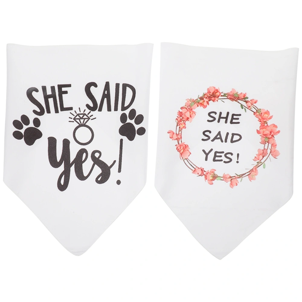 2Pcs Dog Bandanas Bulk Dog Bib Decorative Dog Bandana Pet Scarf Puppy Bandana