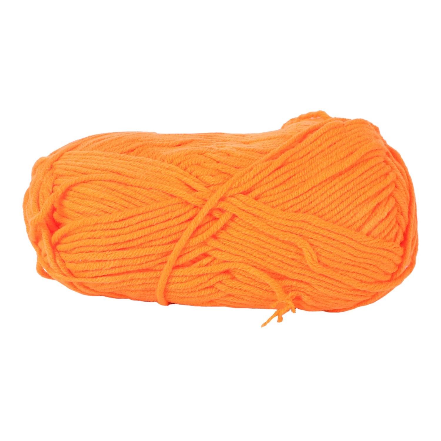 50g Milk Cotton Yarn Cotton Chunky Hand-woven Crochet Knitting Wool Yarn Warm Yarn for Sweaters Hats Scarves DIY (Orange)