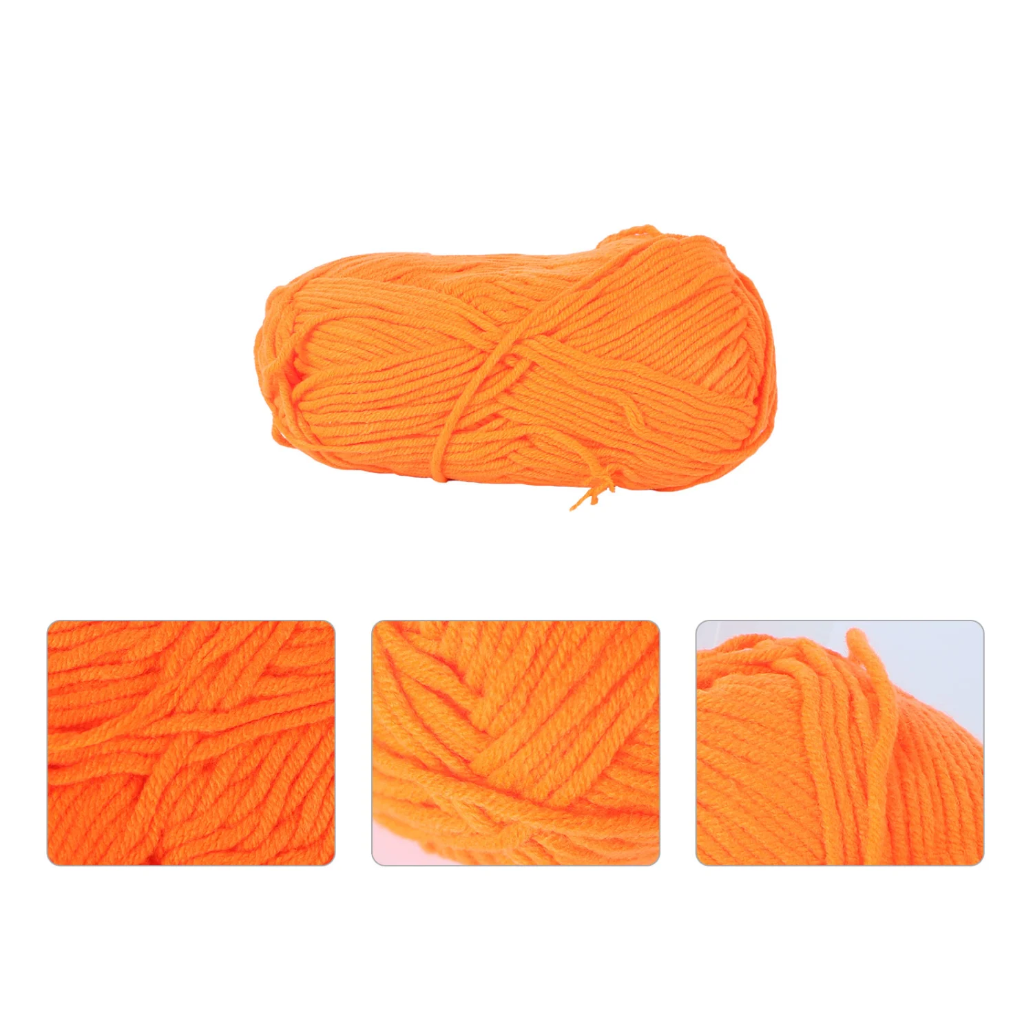 50g Milk Cotton Yarn Cotton Chunky Hand-woven Crochet Knitting Wool Yarn Warm Yarn for Sweaters Hats Scarves DIY (Orange)