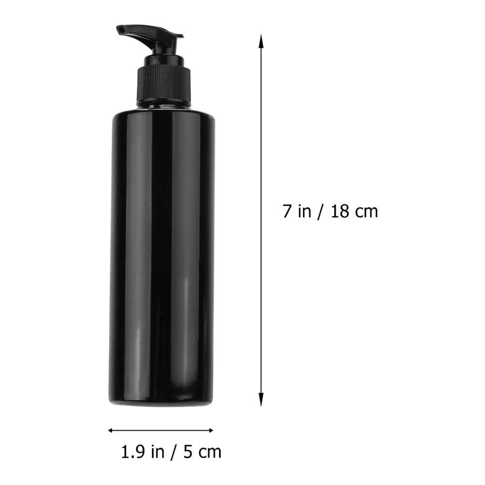 6pcs Empty Lotion Bottles Cleaning Gel Dispensers Plastic Sanitizer Holder Pump Press Bottle for Home 250ml Black+Random Color Head