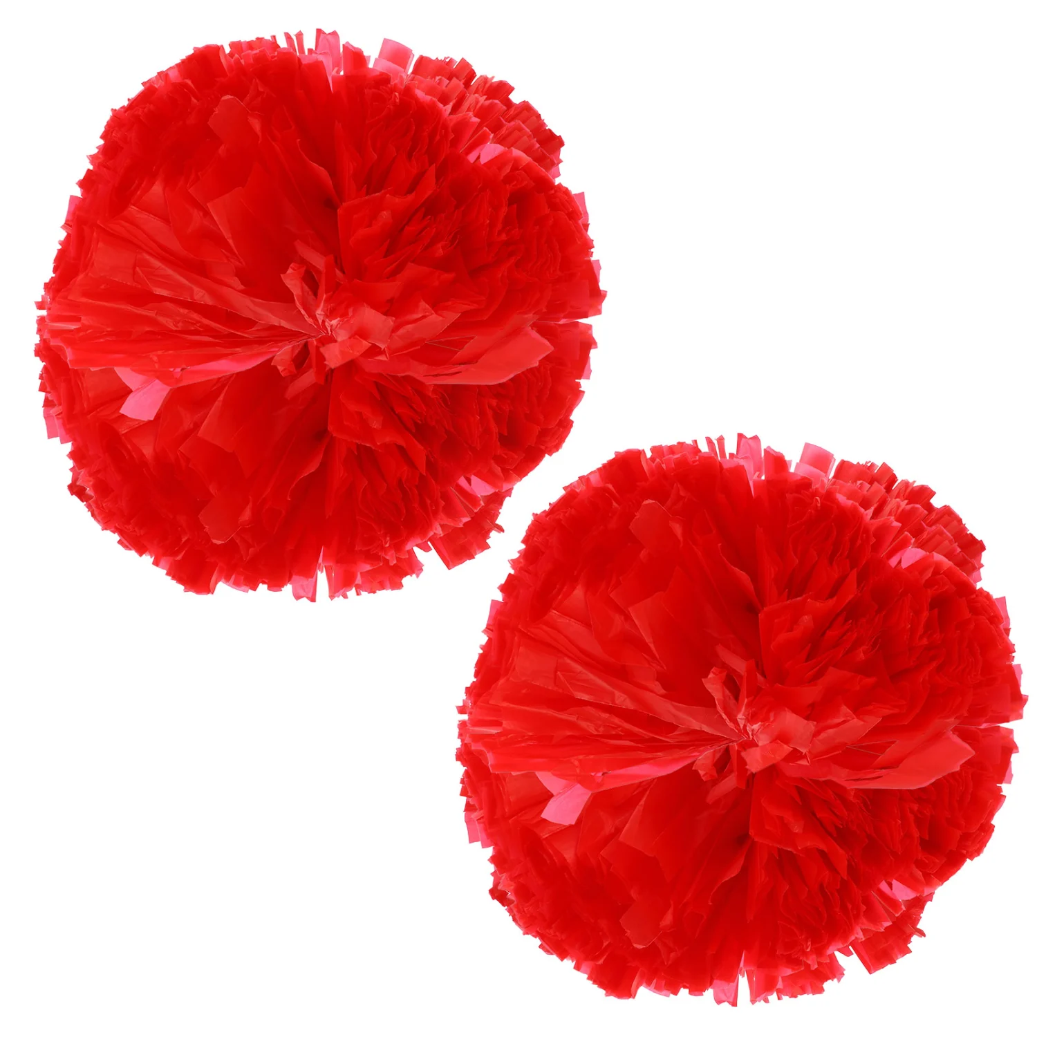2Pcs Cheerleader Pom Poms Sports Party Dance Useful Accessories for Sports (Red)