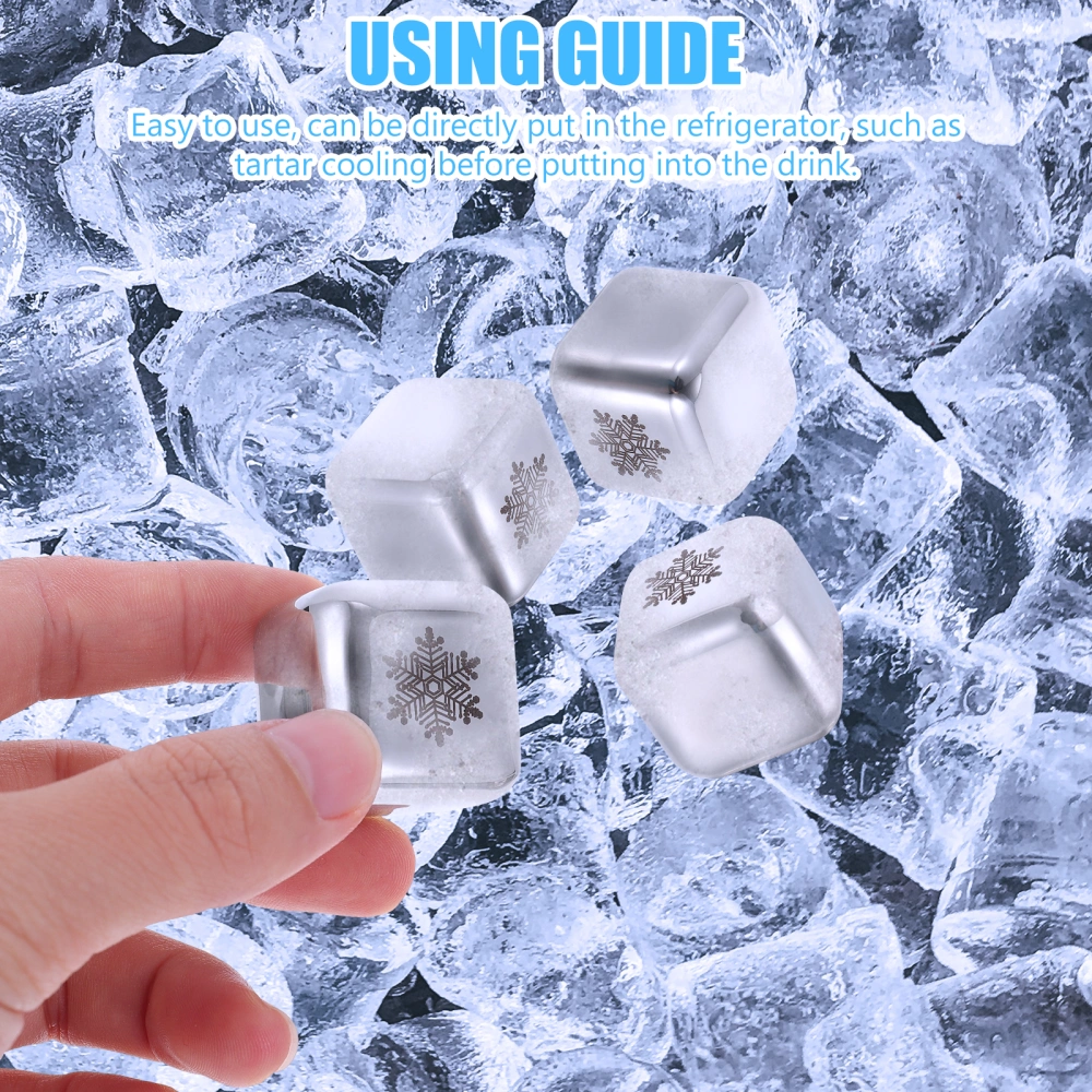 1 Set Stainless Steel Frozen Ice Cube Quick-frozen Ice Pellets Stainless Ice Pellets