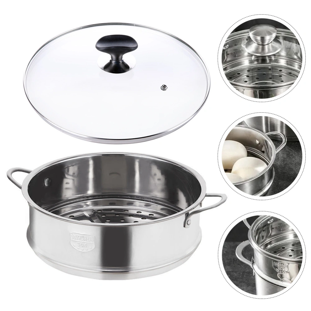 Double-Handled Home Steamer Food Steaming Cookware Household Steam Pot