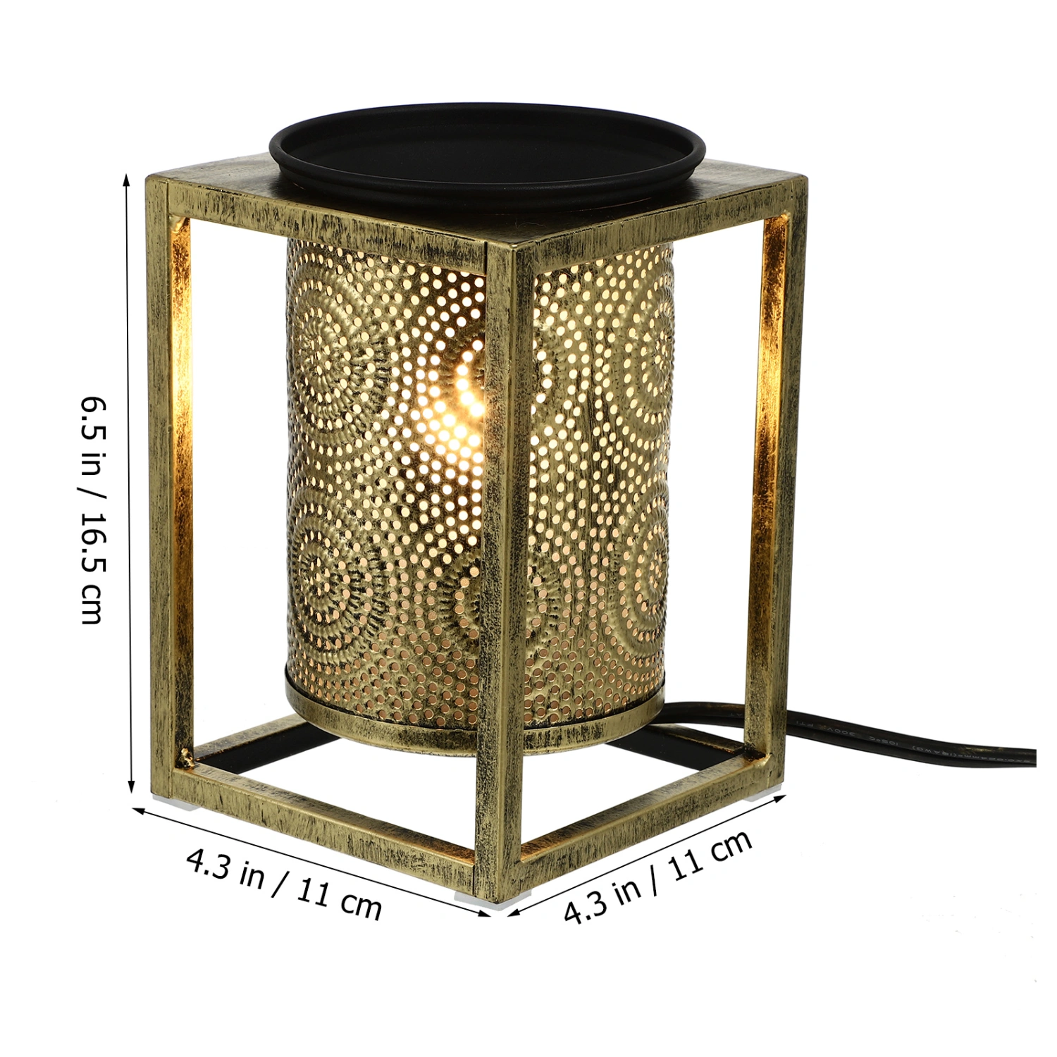 Iron Hollow Electric Wax Melting Warmer Electric Wax-melt Warmer Burner (US Plug)