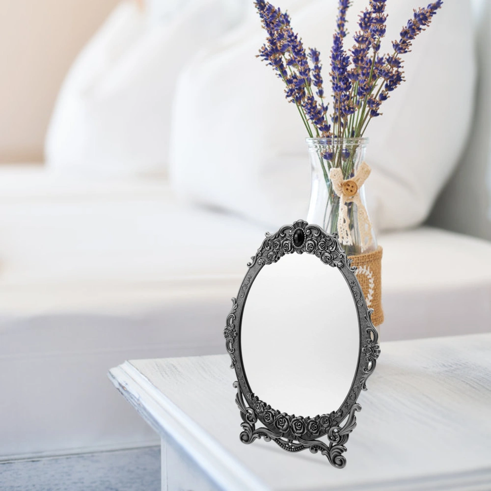 Vintage Floral Tabletop Makeup Mirror Women Cosmetic Mirror Beauty Mirror