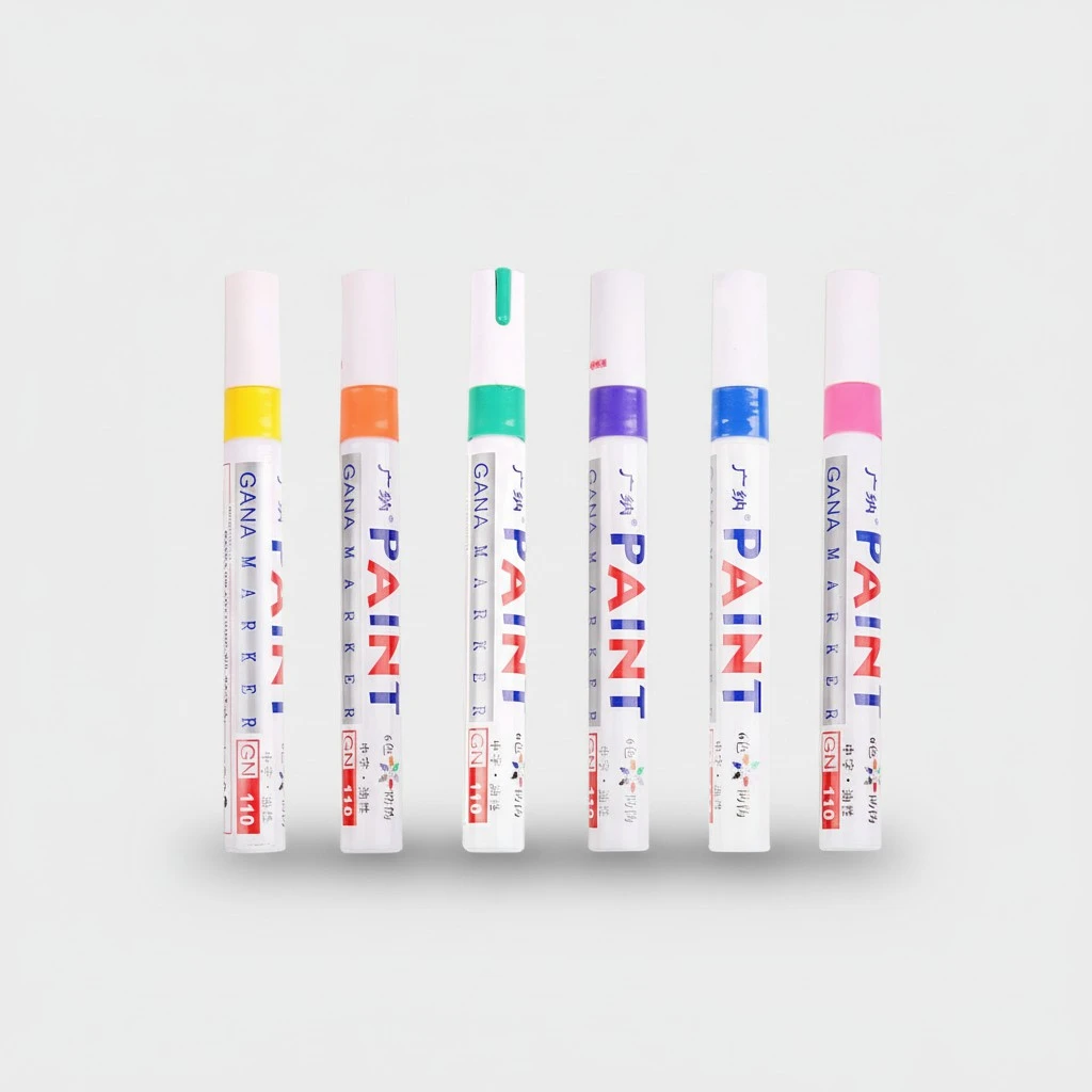 6pcs Industrial Paint Pens Paint Repair Pen Waterproof Marker Graffiti Color Markers