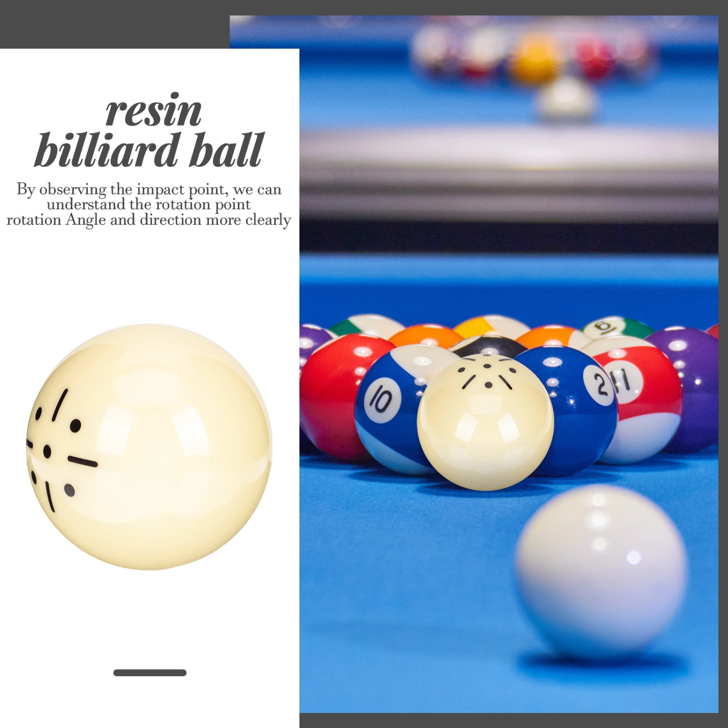 Billiard Cue Ball Wear-resistant Billiard Ball Portable Pool Ball For Billiard Standard Cue Ball