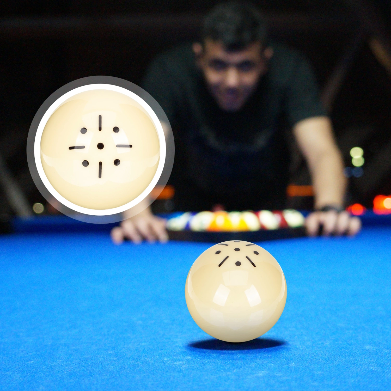 Billiard Cue Ball Wear-resistant Billiard Ball Portable Pool Ball For Billiard Standard Cue Ball