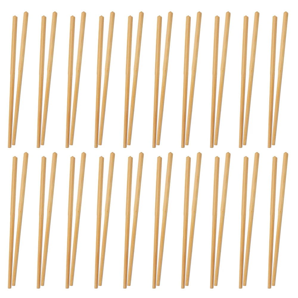 20 Pairs Natural Eco-friendly Bamboo Chopsticks Simple Chopsticks Tableware for Restaurant