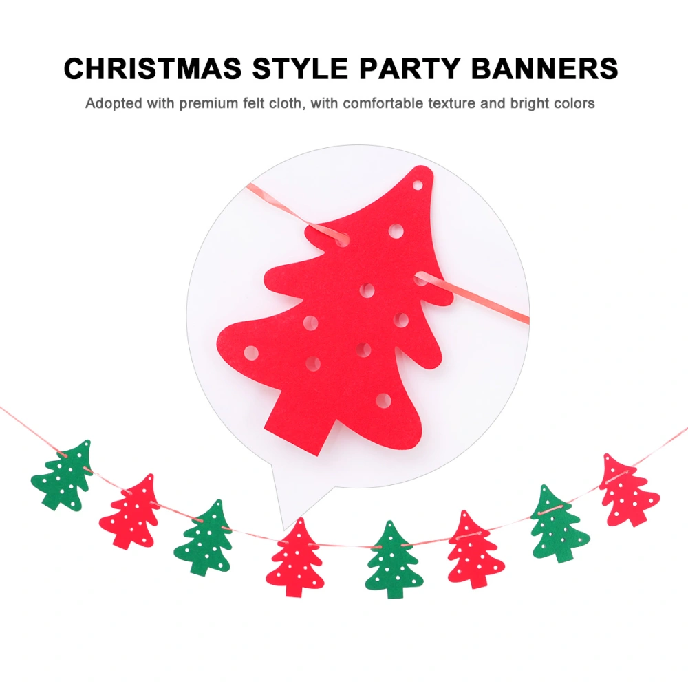 3 Pcs Birthday Christmas Party Cartoon Banner Creative Colorful Hanging Ornament