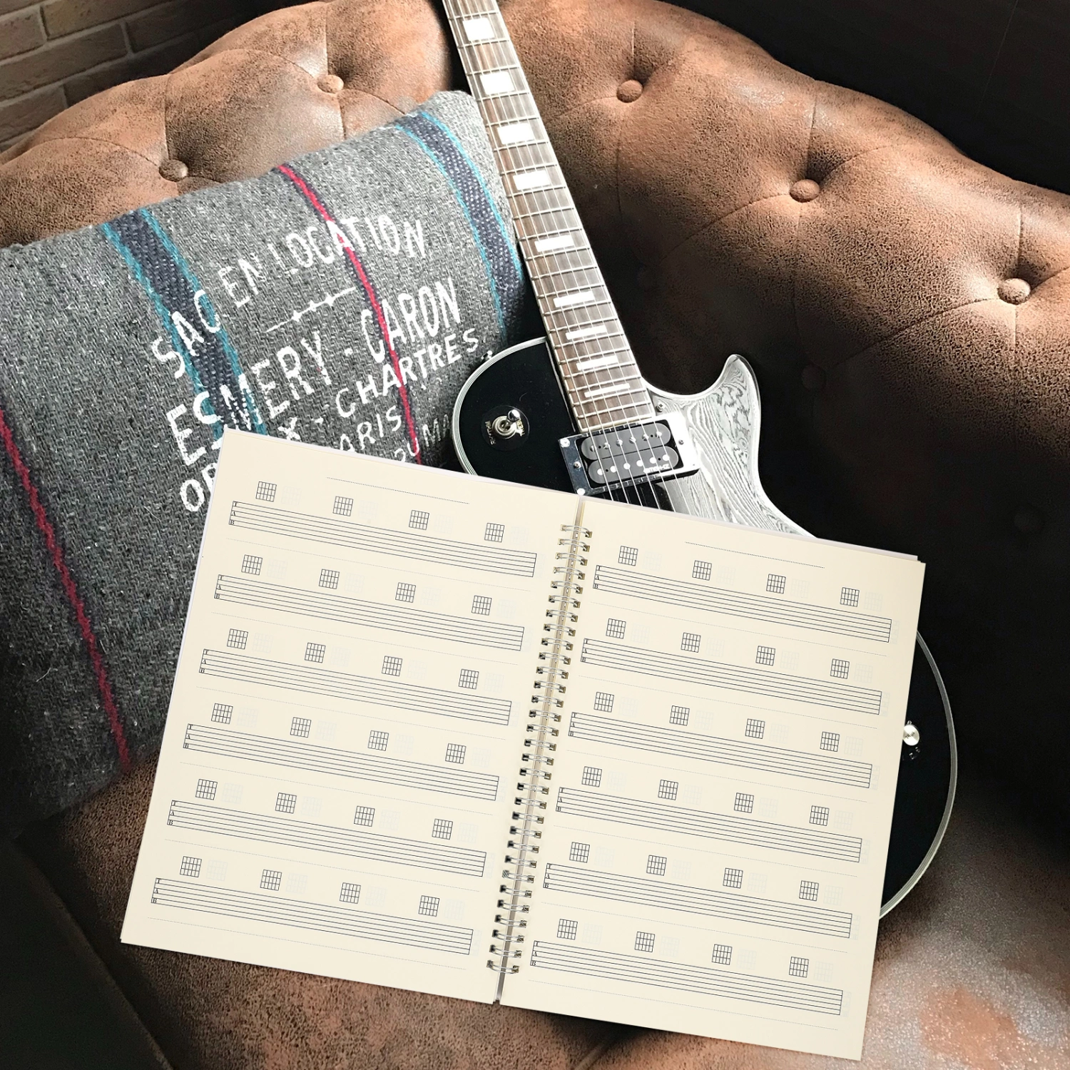 Guitar Sheet Music Notebook Guitar Beginner DIY Sheet Music Book Music Gift