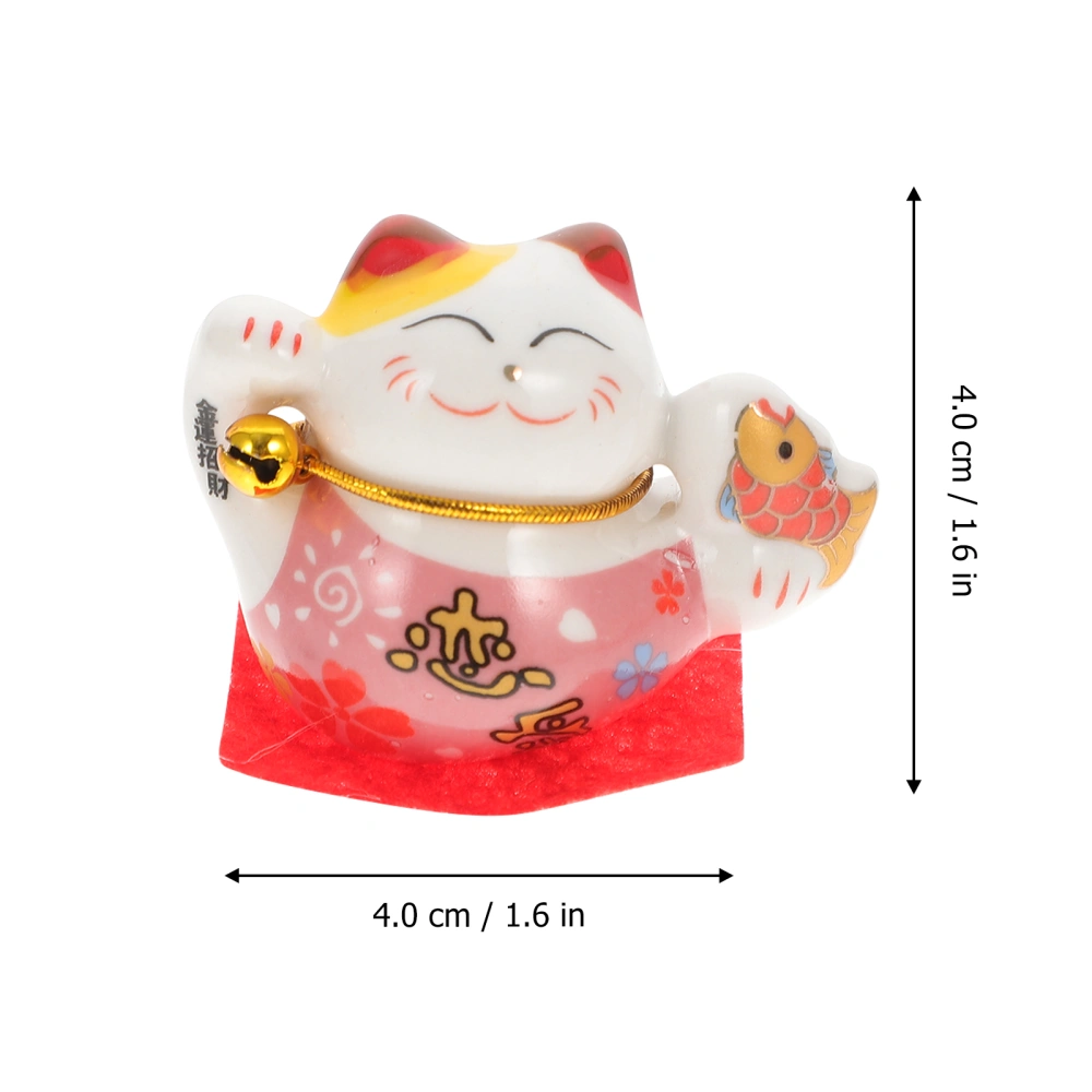 5pcs Fortune Cat Ornaments Decoration Fortune Fengshui Beckoning Cat Decoration