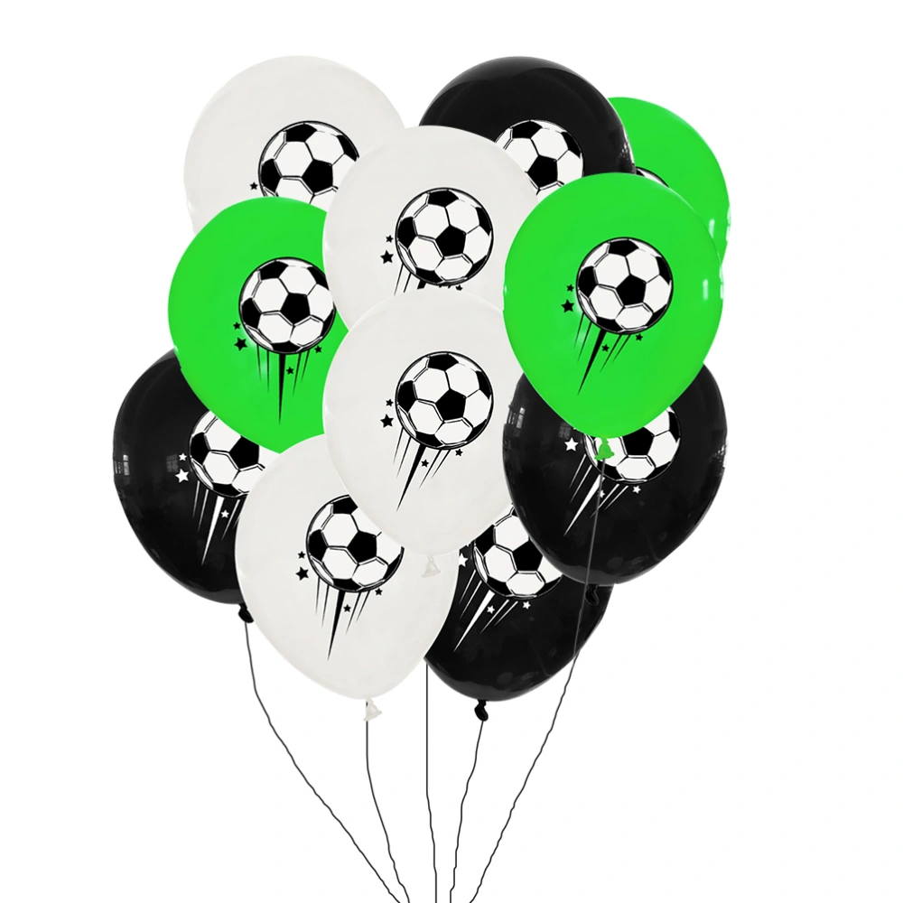 30PCS 12 Inches Football Printing Balloons Latex Balloons Kids Birthday Decor