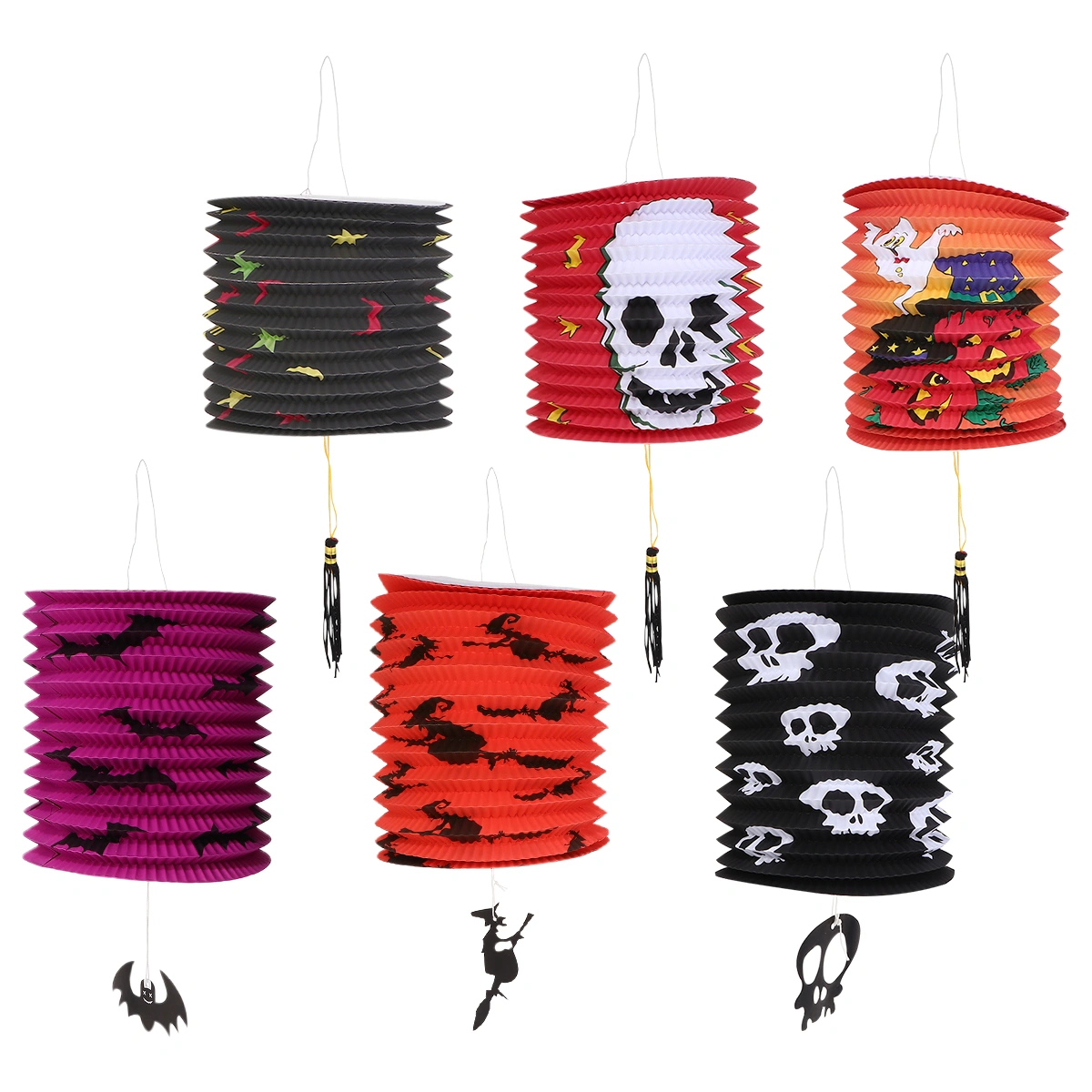 6 Pcs Halloween Lanterns LED Candle Lantern Chic Layout Decoration Props