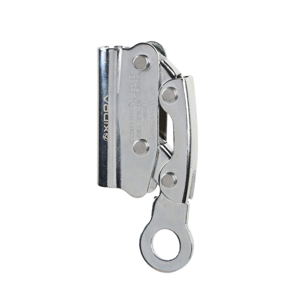 Alloy Steel Climbing Gliding Lock Climbing Buckle Working at Heights Safe Buckle for Outdoor (Silver)