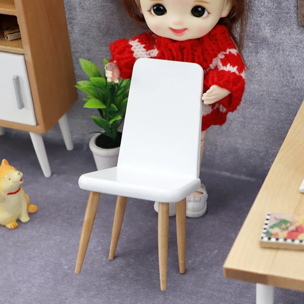 Miniature Birch Chair Mini Landscape Mini House Wooden Chair Mini Furniture