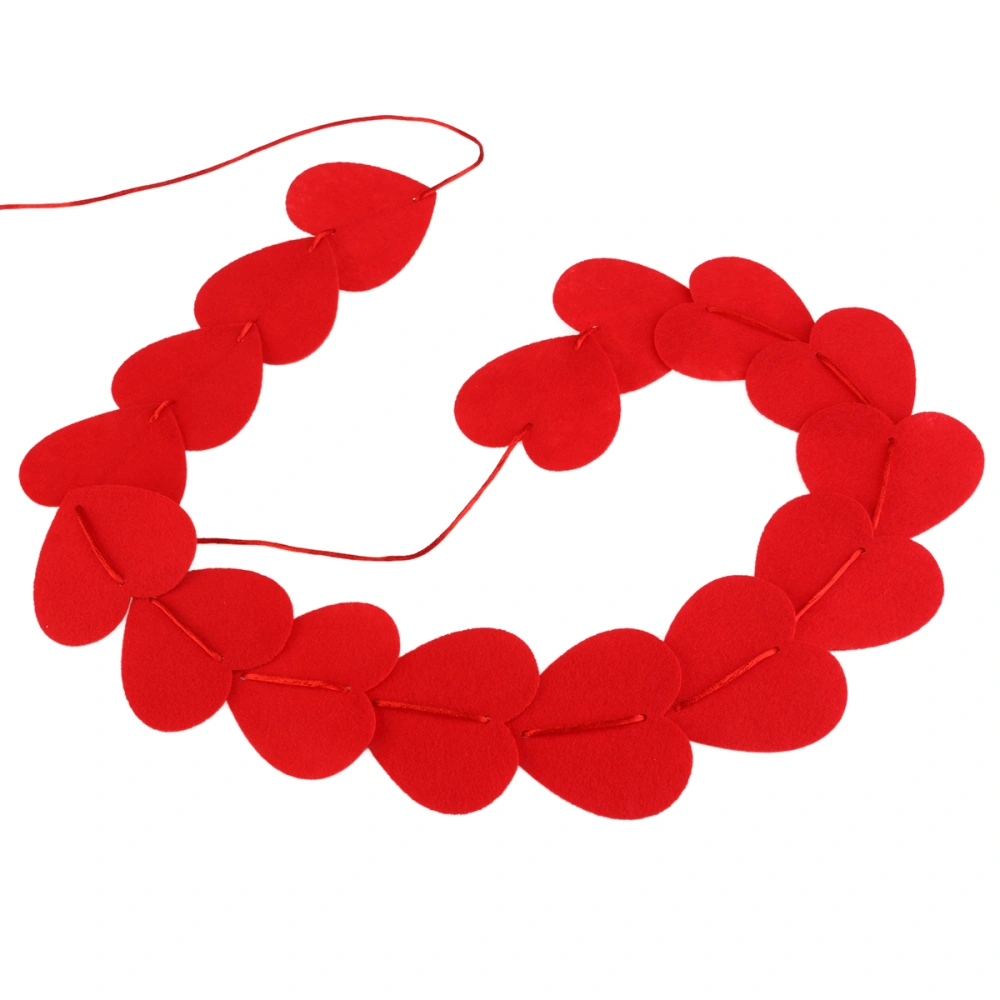 16pcs Hanging Red Heart String Valentines Day Decorations Engagement Wedding Party