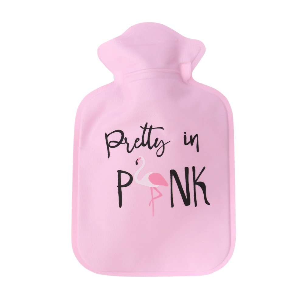 Classic Rubber Hot Water Bottle Hot Water Bag with Knit Cover(Pink)