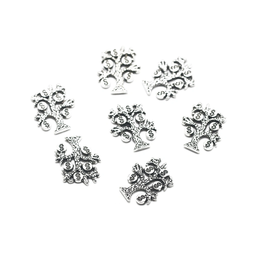 20pcs Alloy Money Tree Pendant Bookmarks Charms DIY Jewelry Making Accessory for Necklace Bracelet Antique Silver