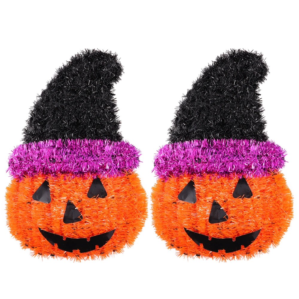 2 Pcs Pumpkin Hanging Ornament Halloween Wall Decoration Party Supplies