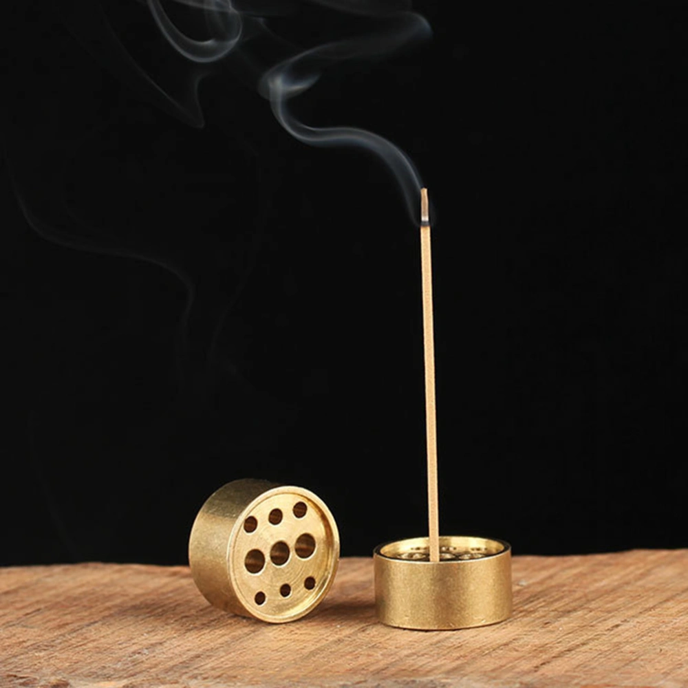 10pcs Copper Incense Seat Brass Nine Hole Incense Holder Simple Copper Incense Holder