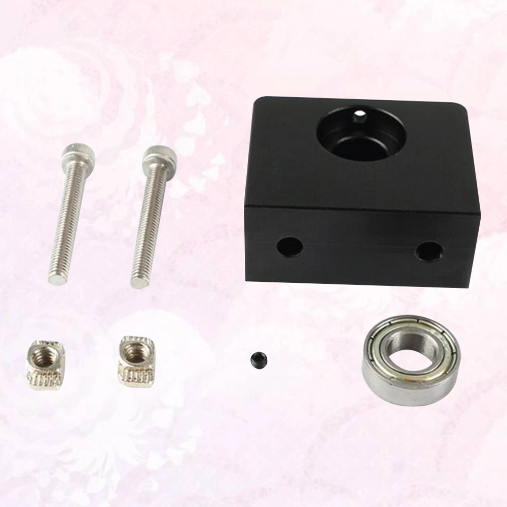 T8 Trapezoidal Screw Nut Housing Mounting Bracket Z Axis T8 Screw Fixing Seat for CNC Machine 3D Printer (Black)