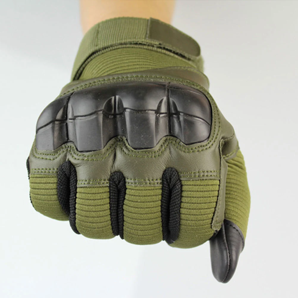 1 Pair of Finger Gloves Tactics Half Finger Gloves Outdoor fitnesss Protective Gloves Warm Gloves Size M(Army Green)