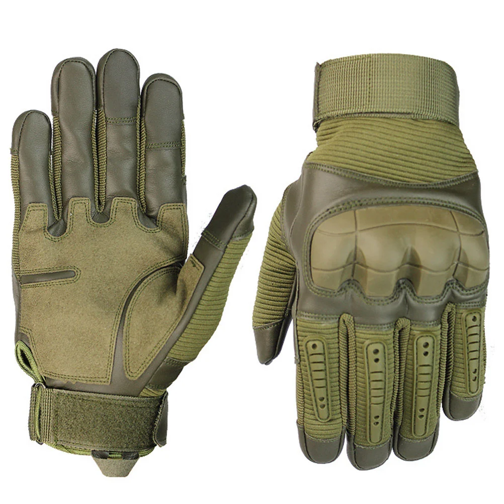1 Pair of Finger Gloves Tactics Half Finger Gloves Outdoor fitnesss Protective Gloves Warm Gloves Size M(Army Green)