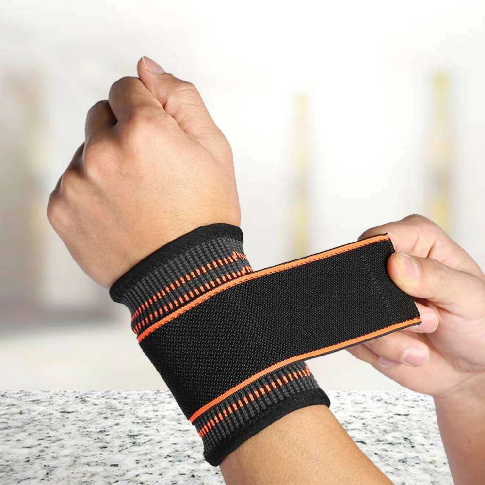 1PC Outdoor Sports Wrist Pad Bandage Wristbands Wristguard Adjustable Fitness Wrist Support Hand Protector Orange