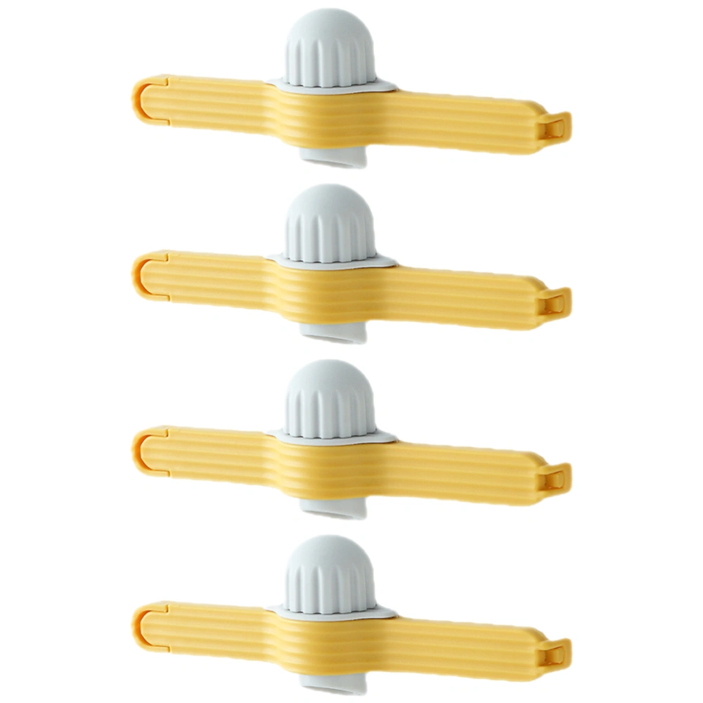 4pcs Kitchen Food Bag Sealing Clip Household Food Bag Sealing Clamps Kitchen Supply