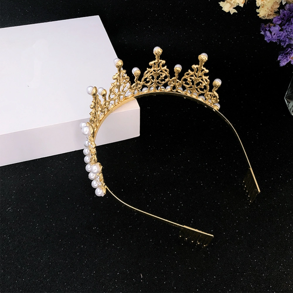 1pc Children's Crown Birthday Gift Graduation Ceremony Hair Accessory (Golden)