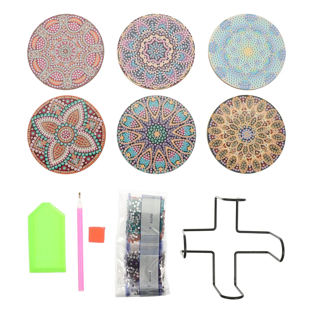 1 Set of Decorative Cup Mats Mandala Pattern Cup Pads Wear-resistant Cup Coasters