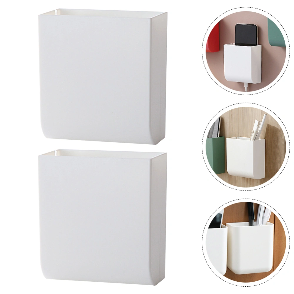 3Pcs Wall-mounted Storage Boxes Punch Free Boxes Phone Boxes