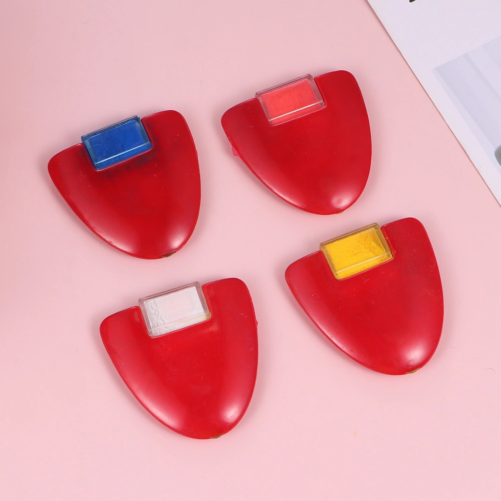 4pcs Heart Shape Sewing Chalk Practical Sewing Powder Tailor Chalk Sewing Accessories for Sewing Marking (White Red Blue Yellow)