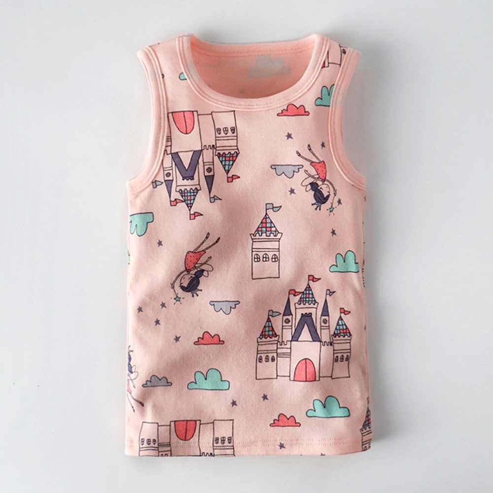 3pcs Cotton Vest Summer Clothes Sleeveless Shirt Cartoon Vest for Baby Children Kids Boys (H157/CastleBX502 100cm)