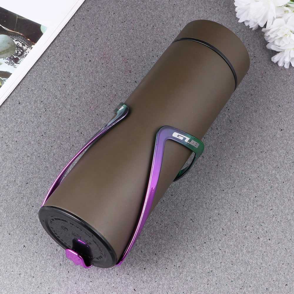 Mountain Bike Aluminium Alloy Water Bottle Storage Holder Cycling Kettle Holder Bike Bottle Storage Rack (Green Purple)