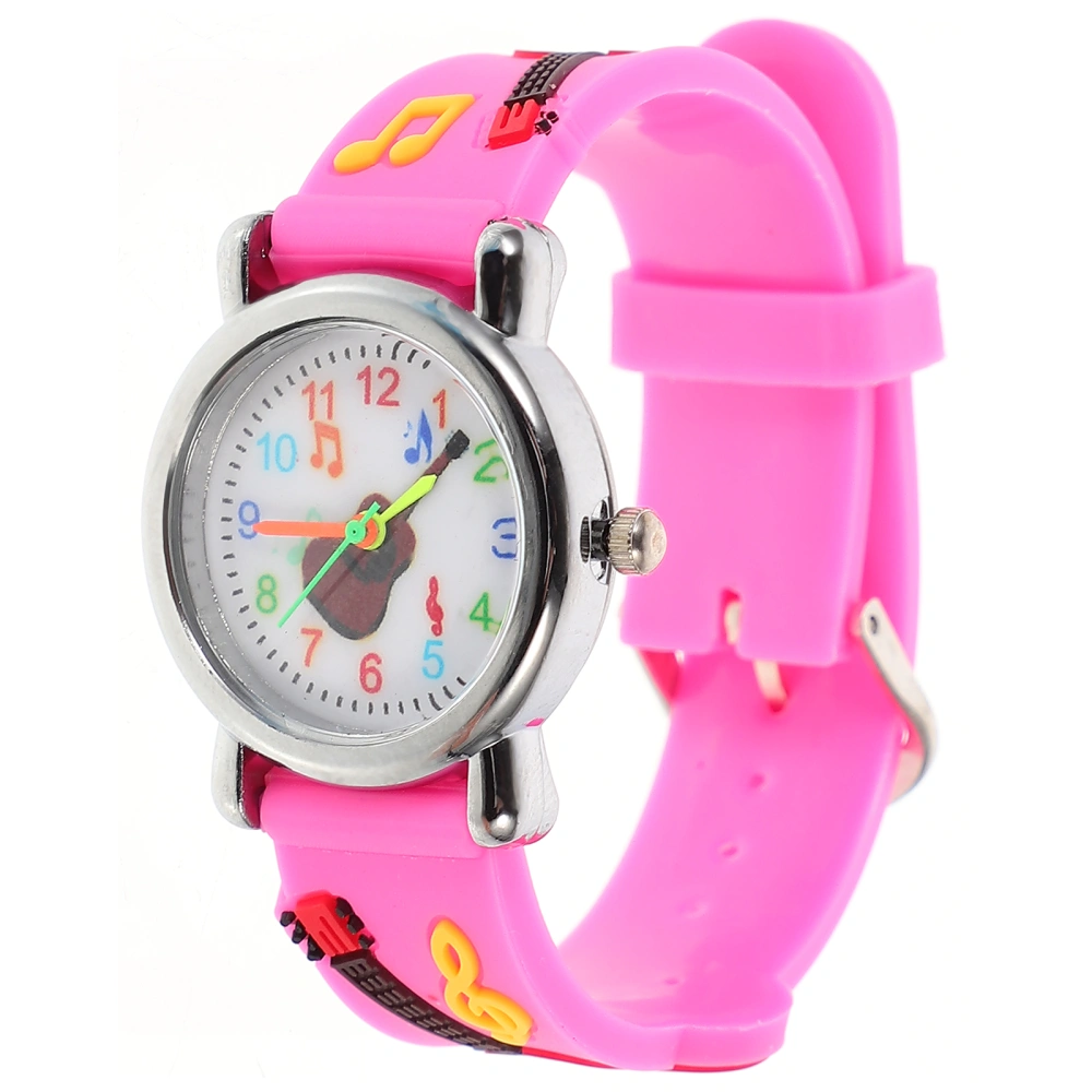 1pc Embossed Guitar Watch Embossed Children Watch Printed Children Watch