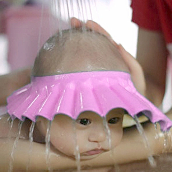 Ultra-light EVA Waterproof Baby Kids Shower Bathing Shampoo Hat (Pink)