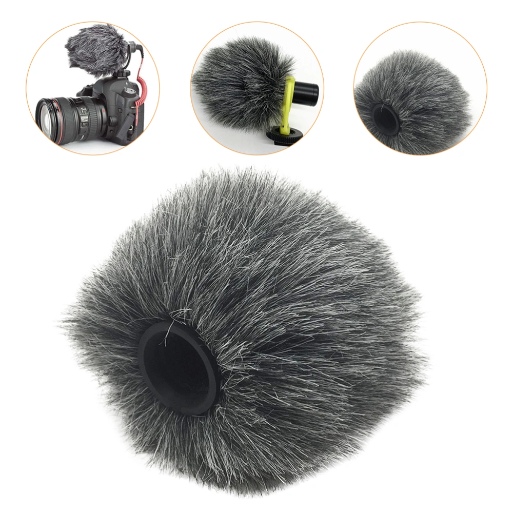 Mic Furry Windscreen Muff SLR Camera Microphone Protective Cover Accessory