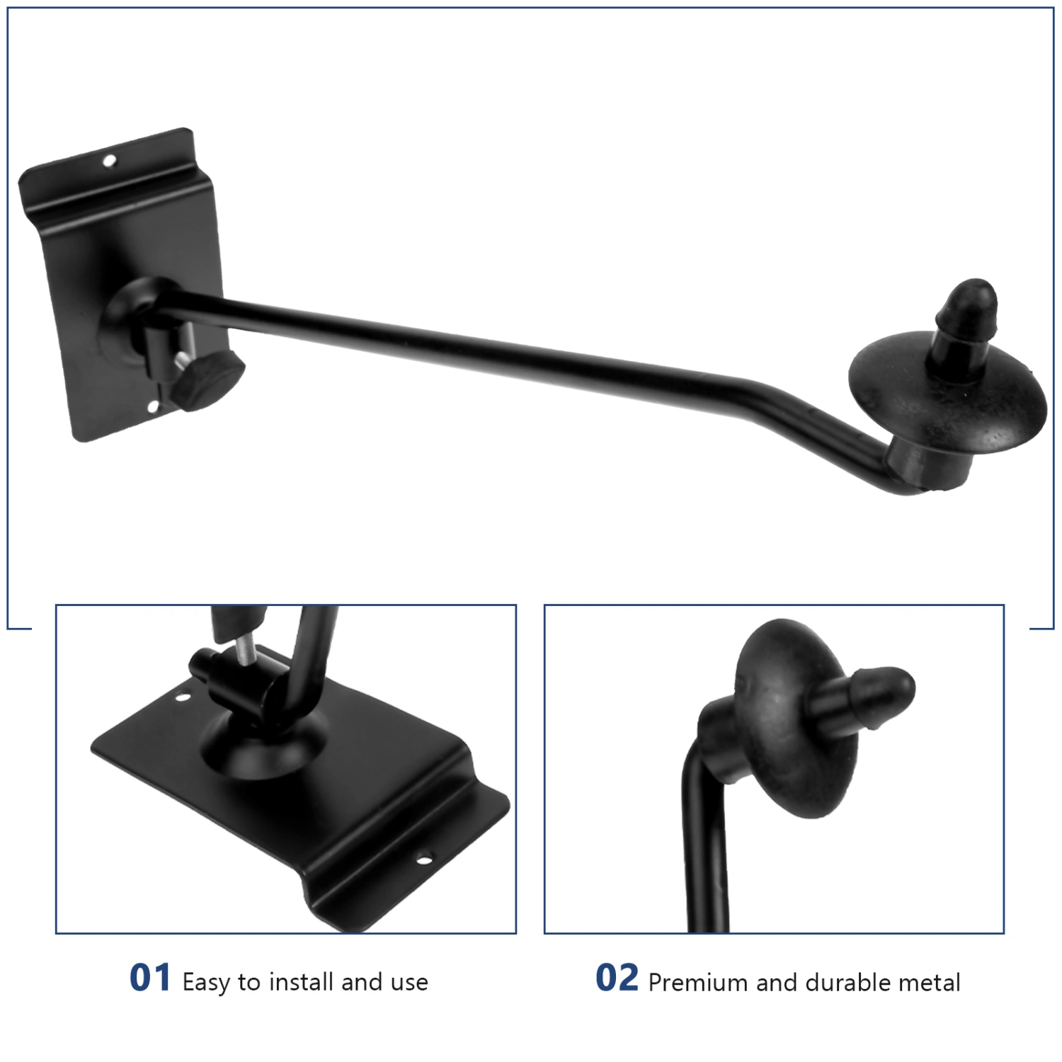 Slatwall Cymbal Arm Iron Art Cymbals Display Frame Support Wall Hanger