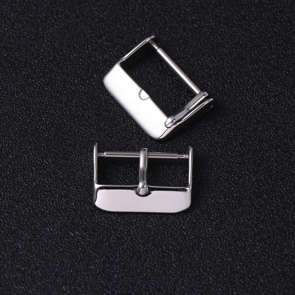 5PCS Stainless Steel Watch Strap Clasp Watch Band Buckle Wristwatch Accessories (24mm, Silver)