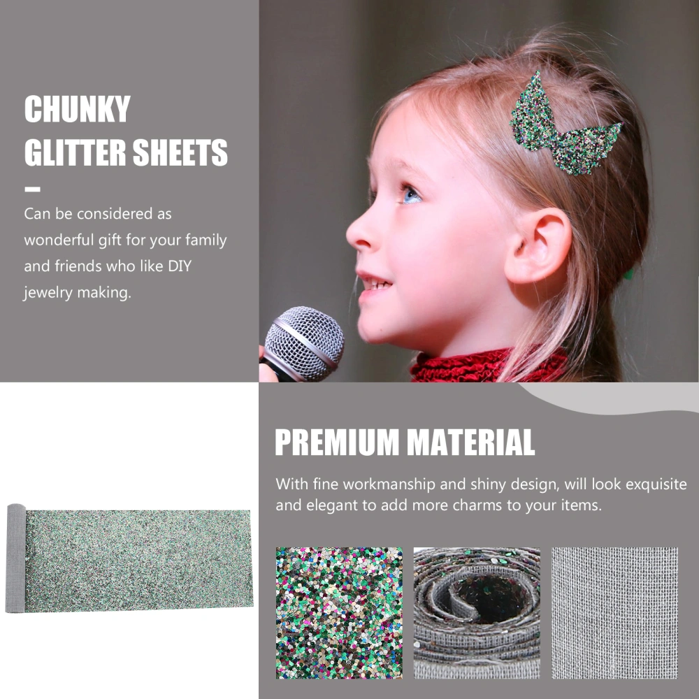 1 Sheet Glitter Sheet Sequins Faux Leather Sheet for Earrings Bows Making