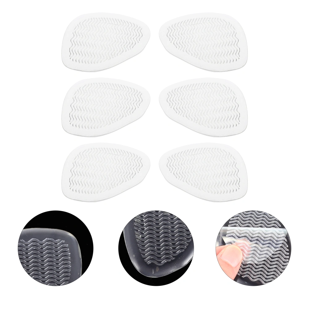 3 Pairs of Breathable Forefoot Pads Supple Front Palms Pads High Heel Inserts (White)