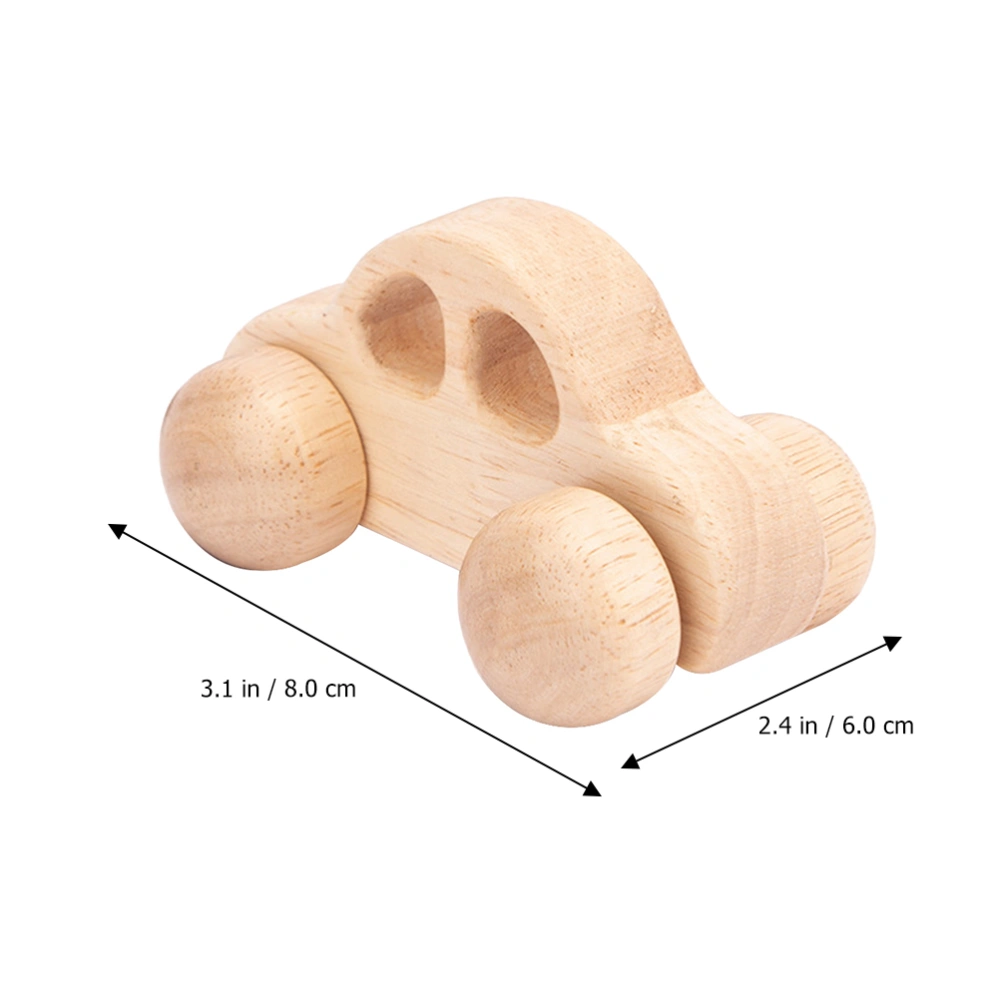 2Pcs Wooden Inertial Trolley Toys Baby Grasping Training Creative Push Car Toys